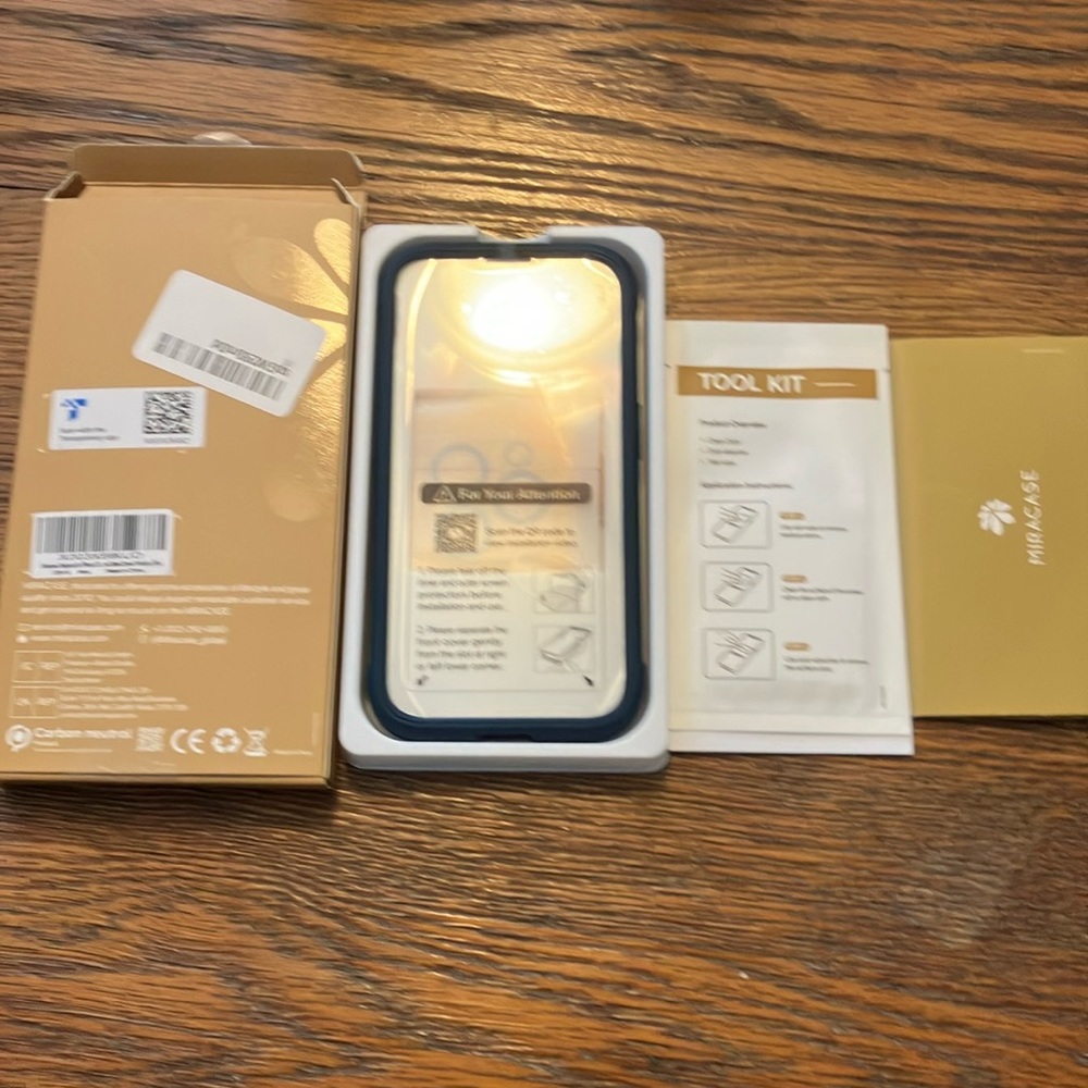 iphone 15 clear case new with stickers and box